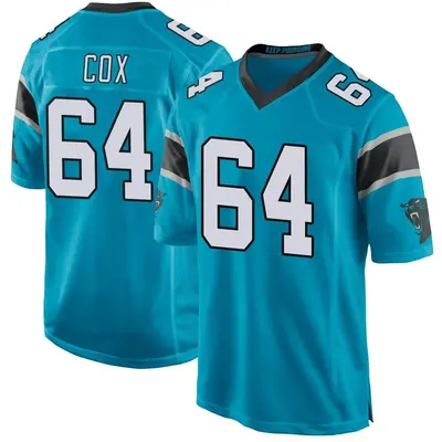 Men's Game Bryan Cox Carolina Panthers Blue Alternate Jersey