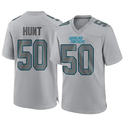 Men's Game Robert Hunt Carolina Panthers Gray Atmosphere Fashion Jersey