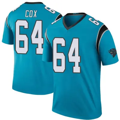 Men's Legend Bryan Cox Carolina Panthers Blue Color Rush Jersey
