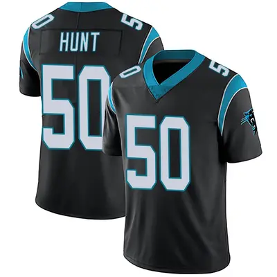 Men's Limited Robert Hunt Carolina Panthers Black Team Color Vapor Untouchable Jersey