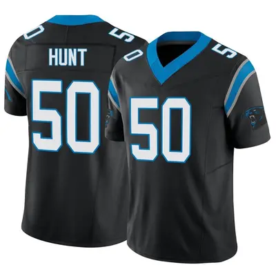 Men's Limited Robert Hunt Carolina Panthers Black Vapor F.U.S.E. Jersey