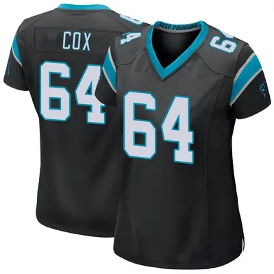 Women's Game Bryan Cox Carolina Panthers Black Team Color Jersey