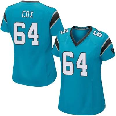 Women's Game Bryan Cox Carolina Panthers Blue Alternate Jersey