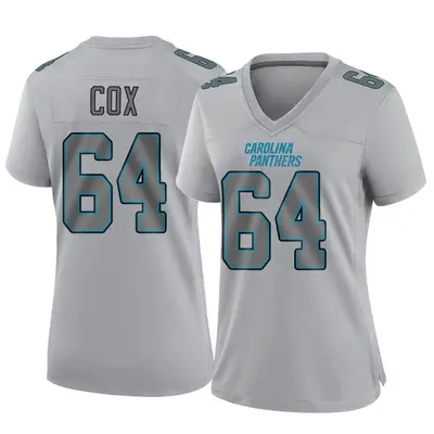 Women's Game Bryan Cox Carolina Panthers Gray Atmosphere Fashion Jersey