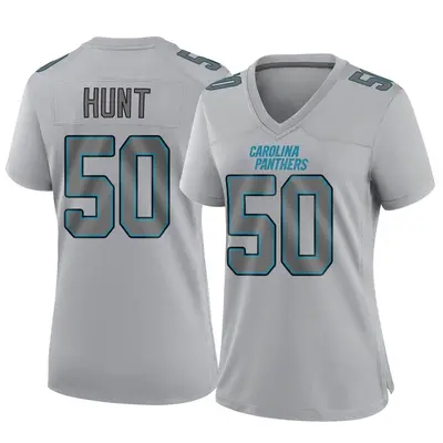 Women's Game Robert Hunt Carolina Panthers Gray Atmosphere Fashion Jersey