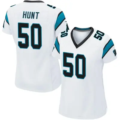 Women's Game Robert Hunt Carolina Panthers White Jersey