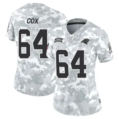 Women's Limited Bryan Cox Carolina Panthers Arctic Camo 2024 Salute to Service Jersey