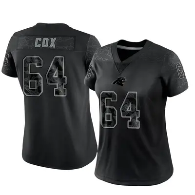 Women's Limited Bryan Cox Carolina Panthers Black Reflective Jersey