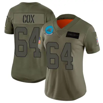 Women's Limited Bryan Cox Carolina Panthers Camo 2019 Salute to Service Jersey