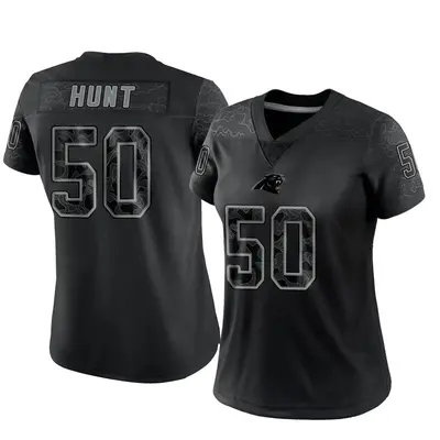 Women's Limited Robert Hunt Carolina Panthers Black Reflective Jersey