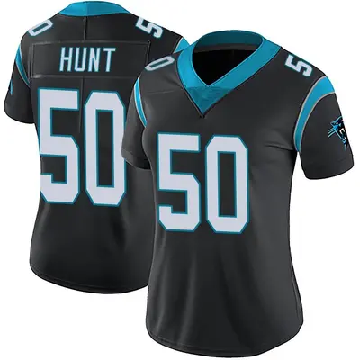 Women's Limited Robert Hunt Carolina Panthers Black Team Color Vapor Untouchable Jersey