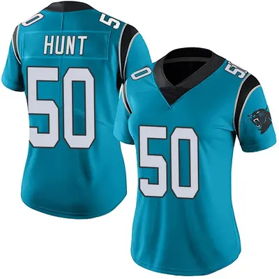 Women's Limited Robert Hunt Carolina Panthers Blue Alternate Vapor Untouchable Jersey