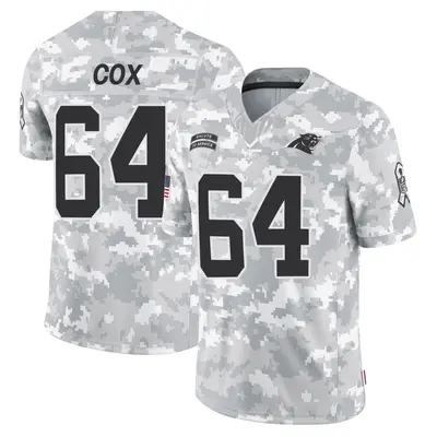 Youth Limited Bryan Cox Carolina Panthers Arctic Camo 2024 Salute to Service Jersey