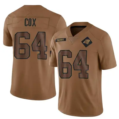 Youth Limited Bryan Cox Carolina Panthers Brown 2023 Salute To Service Jersey