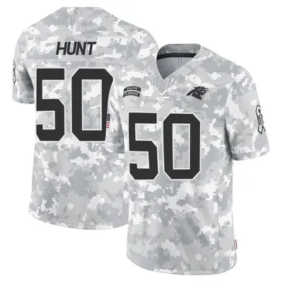 Youth Limited Robert Hunt Carolina Panthers Arctic Camo 2024 Salute to Service Jersey