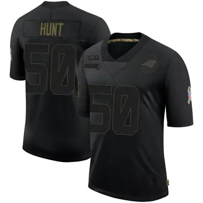 Youth Limited Robert Hunt Carolina Panthers Black 2020 Salute To Service Jersey