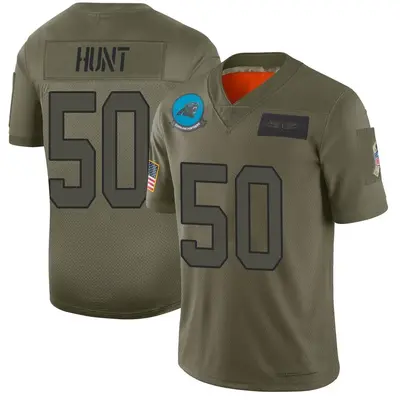 Youth Limited Robert Hunt Carolina Panthers Camo 2019 Salute to Service Jersey
